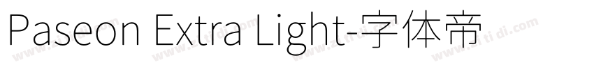 Paseon Extra Light字体转换
